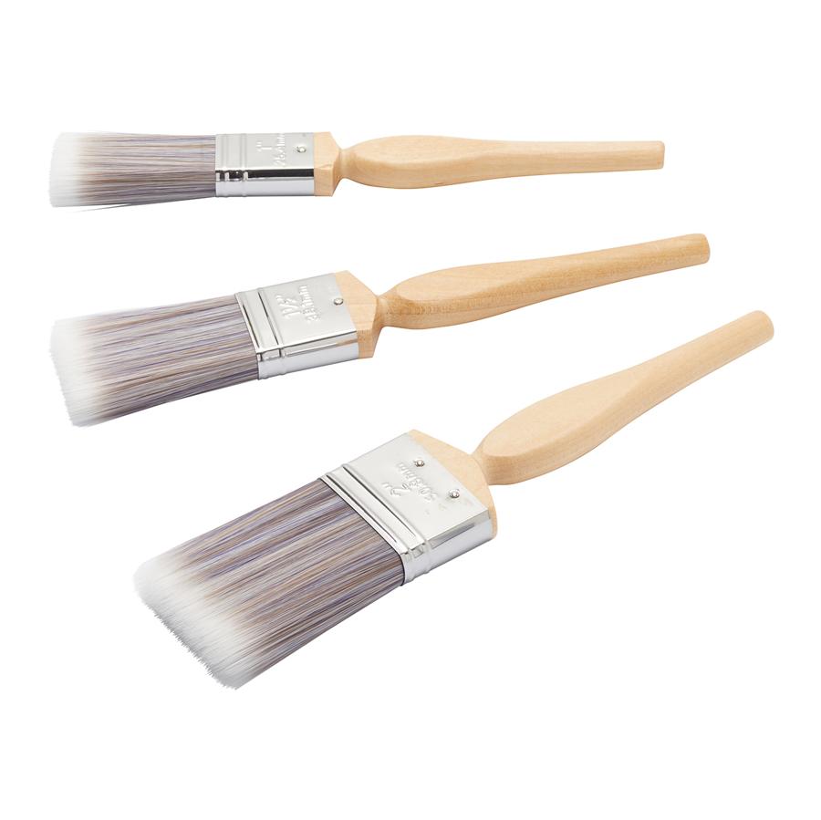 Fit For The Job 3 pc Diamond Flat Paint Brush Set