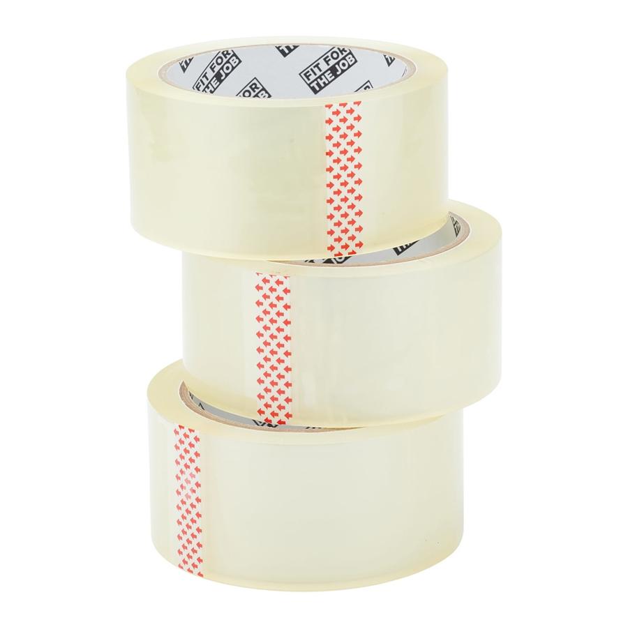 Fit for the Job Triple Pack 2" x 66M Clear Parcel Tape
