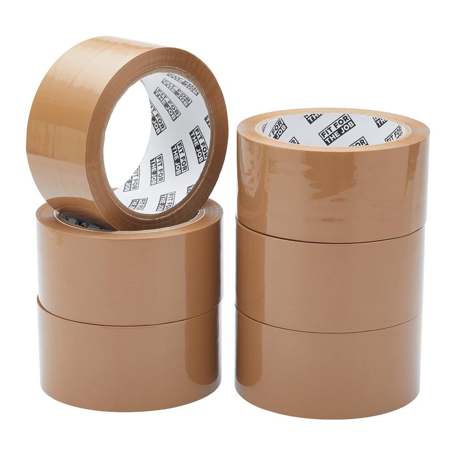 Fit for the Job 6-Pack 2" x 66M Brown Parcel Tape