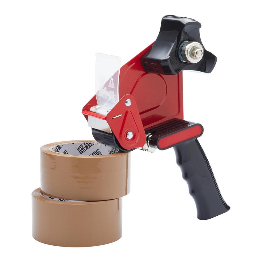Fit for the Job Twin-Pack 2" x 66M Brown Parcel Tape & Dispenser