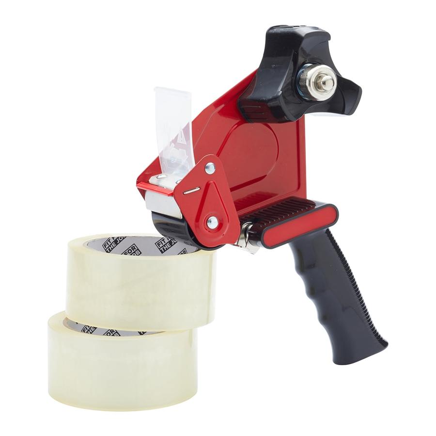 Fit for the Job Twin-Pack 2" x 66M Clear Parcel Tape & Dispenser
